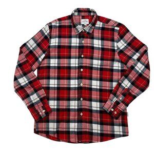 Peter Werth London N.1 Dobney Brushed Cotton Shirt Button Plaid Shirt Mens S